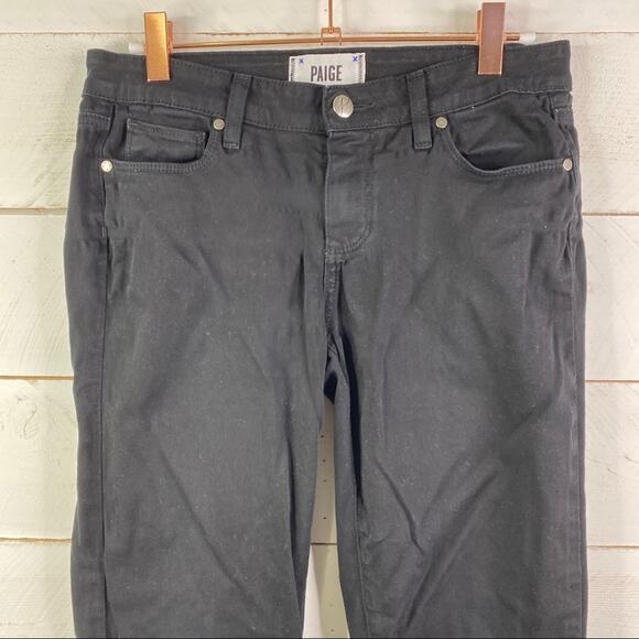 PAIGE Black Peg Skinny Jeans Low‎ Rise Size 27 - Picture 3 of 13